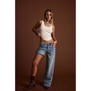 12th Tribe Eastwood Light One Legged Boyfriend Jeans Size 3030